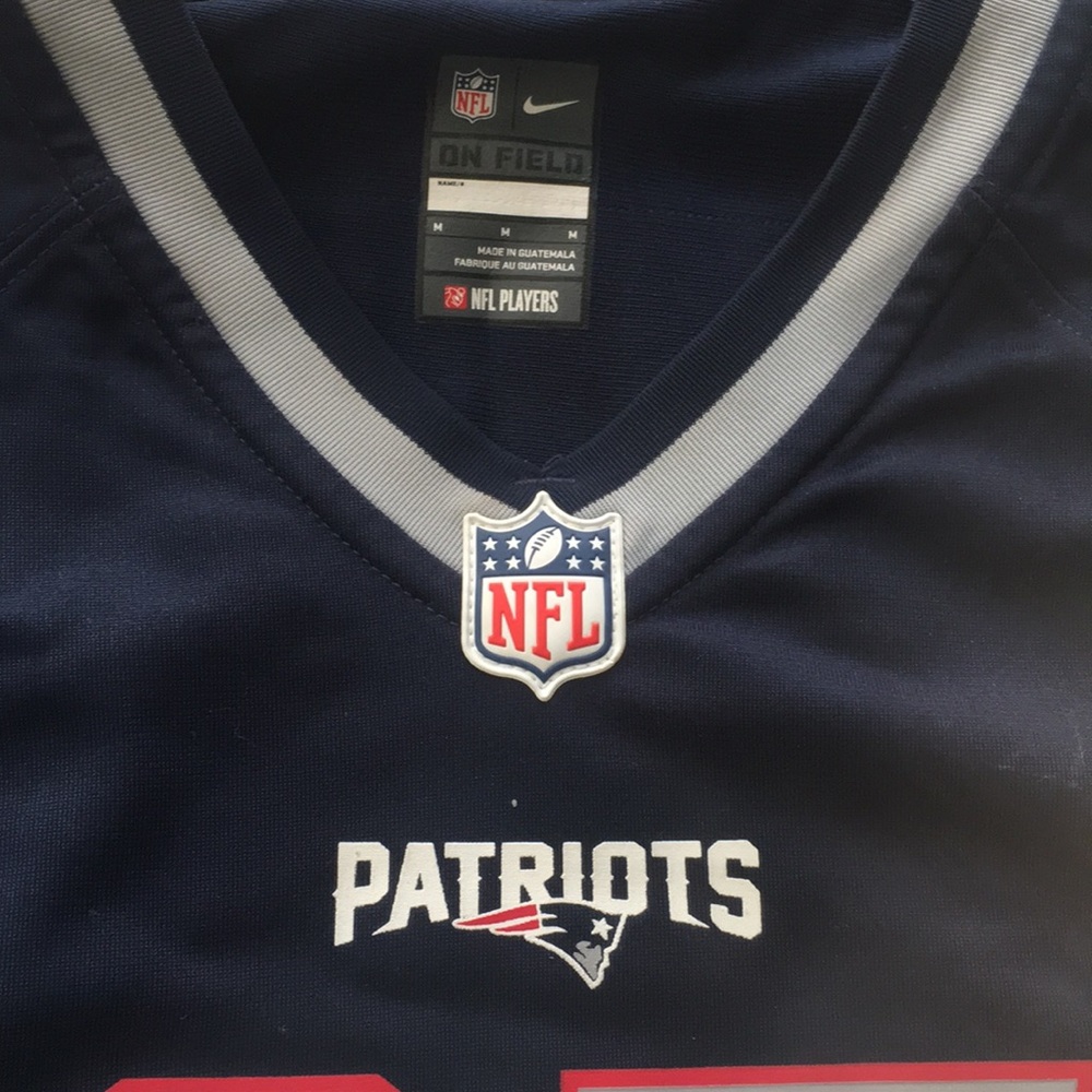 Authentic NFL Patriots Game Day Navy Blue Jersey